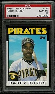 It is estimated that only 5,000 tiffany versions were created for the '86 topps traded set. Barry Bonds Pirates 1986 Topps Traded #11T Rookie Card rC ...