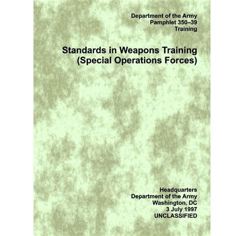 Standards In Weapons Training Special Operations Forces Free Download