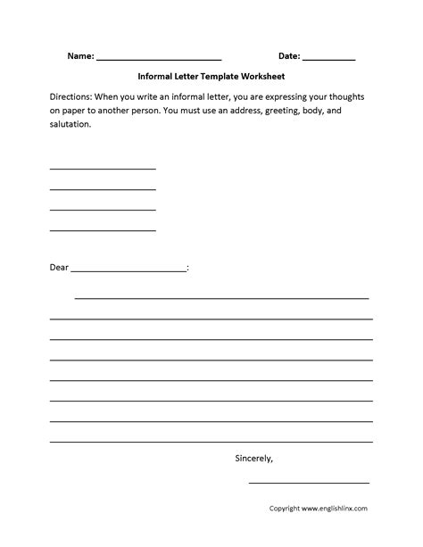 Don't forget to go through message writing: Informal Letter Writing Worksheets | Letter writing ...