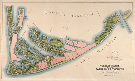 Toronto Islands Map Toronto Island Historical Maps Island Park