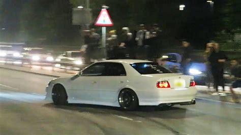 Toyota Chaser Jzx100 Drifting At Meet Youtube