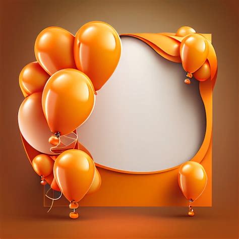 Free Orange Birthday Card Background Image