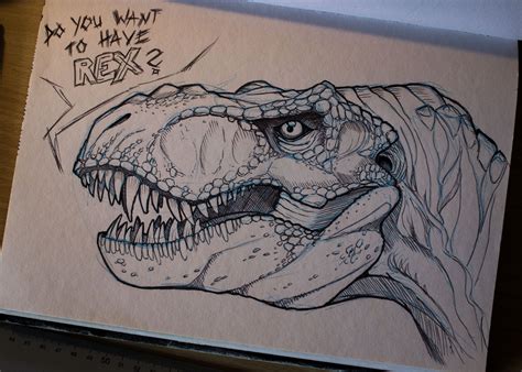 √ T Rex Zeichnung - Nell
