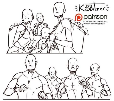 Group Pose Reference From Kibbilaer On Patreon Art Reference Poses
