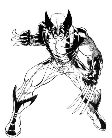 Signed and unsigned are available. Furious Wolverine X Men Coloring Page | Superhero coloring ...