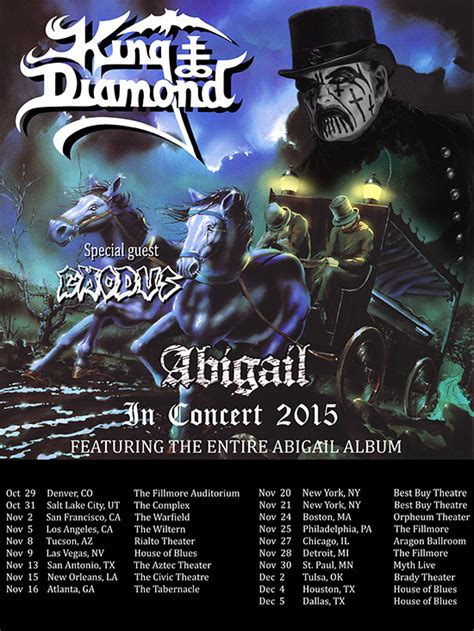 King Diamond Announces Abigail In Concert 2015″ Tour Metal Blade Records