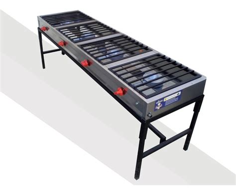 Estufa Industrial 4 Quemadores Lineal Acero Inox Mercainox | Mercado Libre