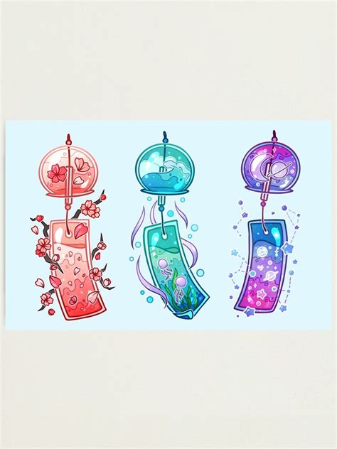 Aesthetic Japanese Wind Chimes Photographic Print For Sale By Heysoleilart Redbubble