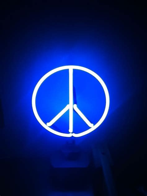 My Neon Peace Sign Light That Shines In My Room Every Night Light