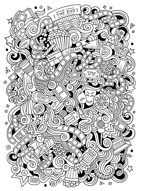Printable Dogs Coloring Pages Doodle Art Doodle Coloring Doodling