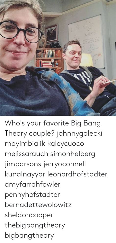 Whos Your Favorite Big Bang Theory Couple Johnnygalecki Mayimbialik