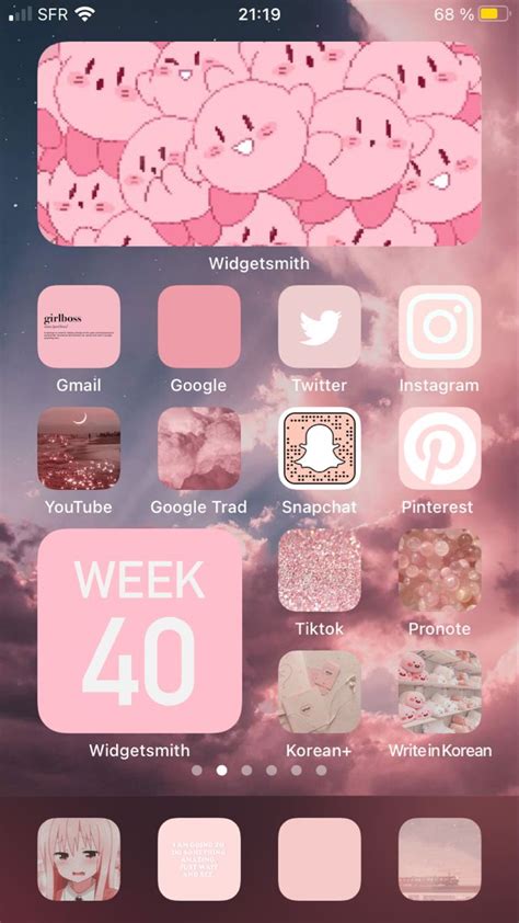 Pink Aesthetic Ios 14 Home Screen Inspo Iphone App Design Iphone