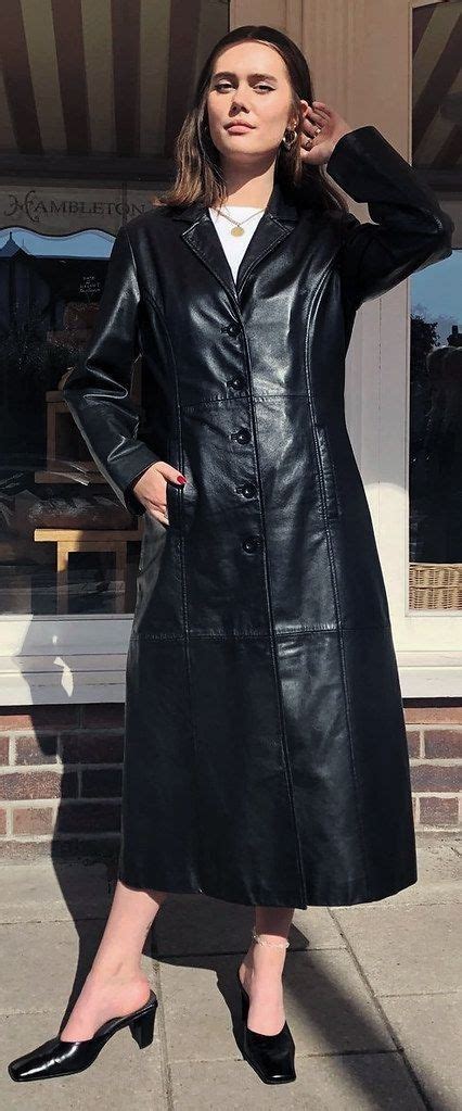 Pin By ️lederlady ️ On Ledermantel ️ Long Leather Coat Leather Coat Leather Dresses