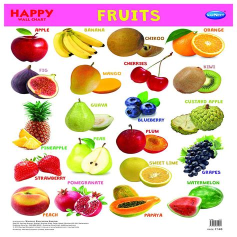 Navneet Happy Wall Chart Fruits Wall Chart Manoj Stores