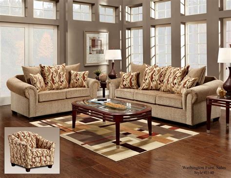 Choose leather or upholstered option in several hues and sizes. Beige Fabric Classic Sofa & Loveseat Set w/Optional Items