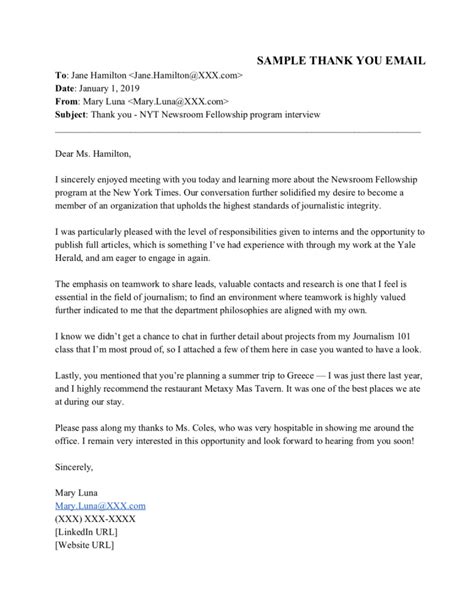 Sending a thank you email after a job interview is generally considered good practice: Here's an example of the perfect thank you email ...