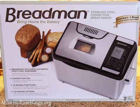 Breadman Convection Bread Machine with Handles TR2700 ...
