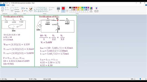 Kvl And Kcl Lab Experiment Calculation Youtube