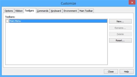 System Fundamentals Customization Customizing Toolbars And Keyboard