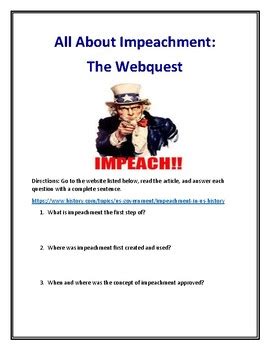 Impeachment Webquest (With Answer Key!) by Celeste's ...