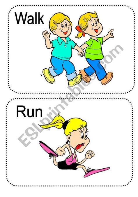 Action Flashcards Set B Esl Flashcards Verbs For Kids Printable