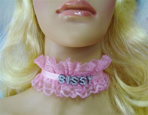 Any Size Personalized Choker Pink Lace Sissy Slut Bitch BBC DDLG BDSM Plus Cum EBay