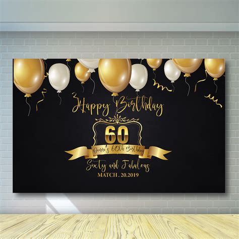 Check spelling or type a new query. 60th Birthday Backdrop Black and Gold Backdrop 60th | Etsy
