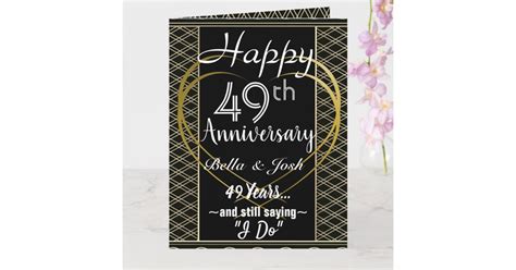 Personalised Happy 49th Wedding Anniversary Card Zazzle