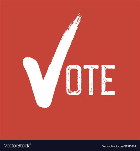 Voting Symbol On Red Background Royalty Free Vector Image