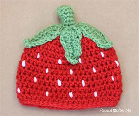 Crochet Strawberry Hat Pattern Repeat Crafter Me