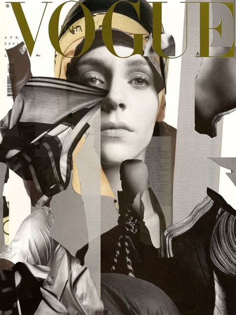 love this copver of vogue vogue italia april 2001 hannelore knuts by stev 2