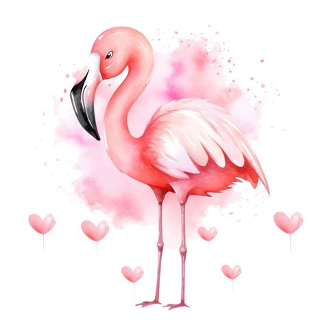 Watercolor Pink Flamingo Isolated 28803493 Png