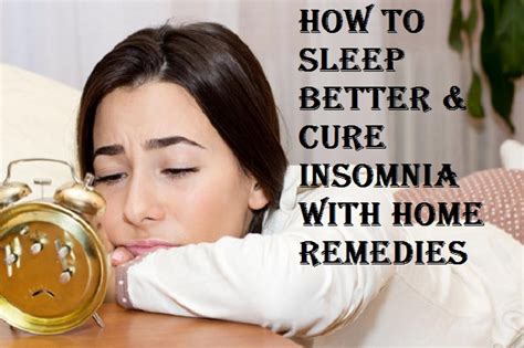 How to Sleep Better and Cure Insomnia with Home Remedies ...