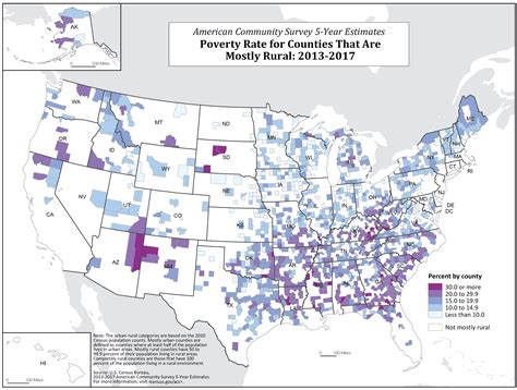 Poverty Rate For Counties That Are Mostly Rural 2013 2017