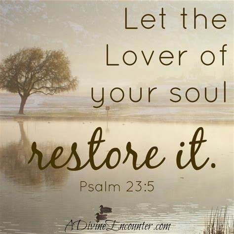 He Restores My Soul A Divine Encounter Bible Quotes Scripture
