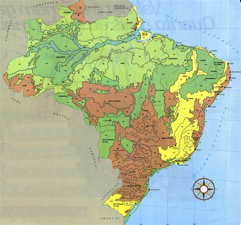 Mapa De Brasil Mapa Físico Geográfico Político Turístico Y Temático