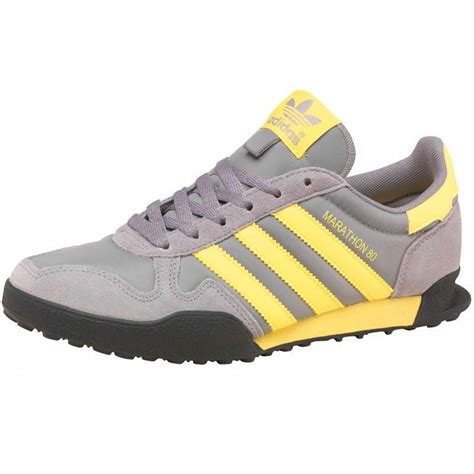 Heritage mens sport shorts for street adidas Originals Herren Marathon 80 Sneaker Grau/Gelb ...