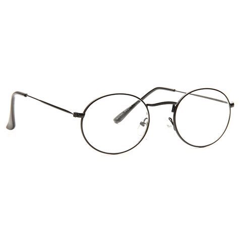 Gilcrest Thin Metal Oval Clear Glasses Cosmiceyewear