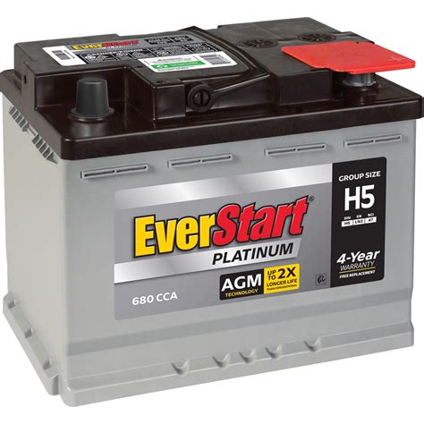 Everstart Platinum Boxed Agm Battery Group Size H5 12v 680 Cca