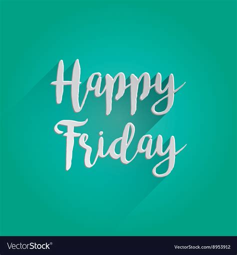 Happy Friday Lettering Design Royalty Free Vector Image