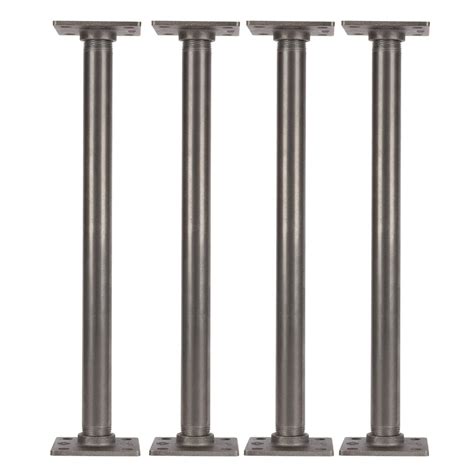 Buy Pipe Decor 1 In X 18 In Square Flange Table Legs 4 Pack