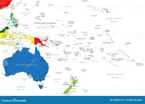 Mapa De Oceania Ilustração Do Vetor Imagem 49820178