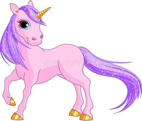 Beautiful Pink Unicorn Stock Vector Illustration Of Cute 10063789