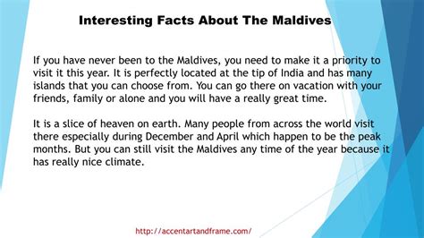 Ppt Interesting Facts About The Maldives Powerpoint Presentation