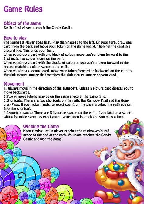 Candyland Instructions Pdf