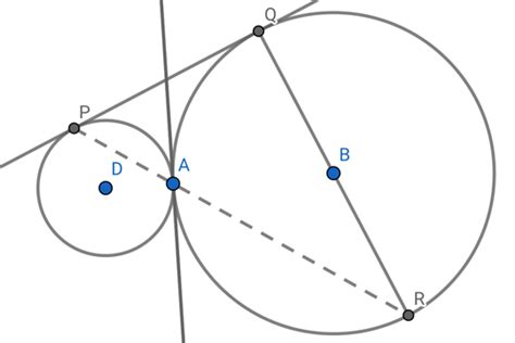 Geometry Two Circles Externally Tangent At A Meet A Common External Tangent Line At P And