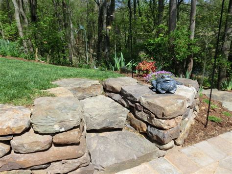 Boulder Steps And Stone Wall Contemporary Landscape Other Metro