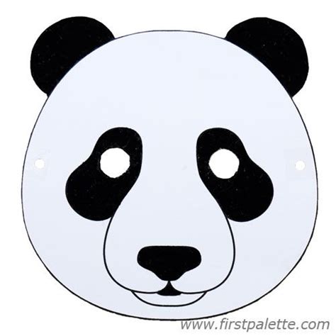 Panda Bear Mask Printable Animal Masks Animal Masks Craft Animal Masks