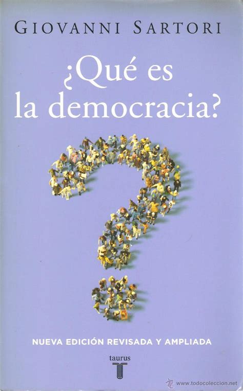 Qué Es La Democracia Sartori Giovanni Libro En Papel 9786073162821