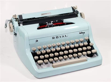 Blue Typewriter Royal Quiet Deluxe Manual With Case Fully Etsy